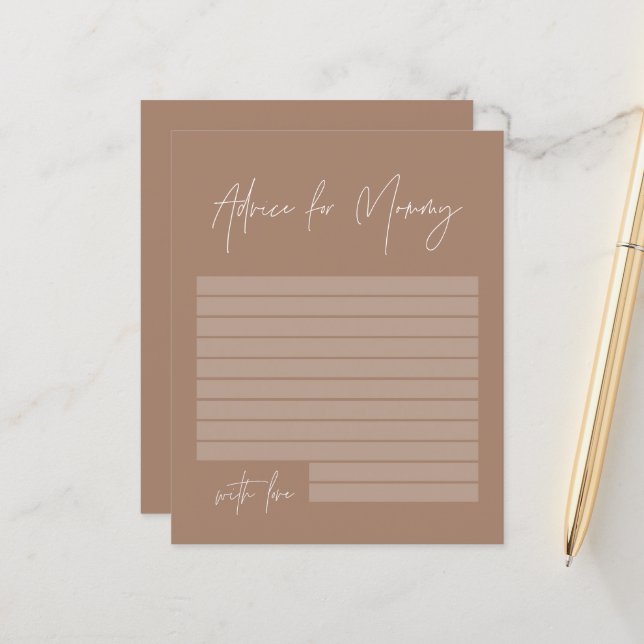 Dicas de chá de bebê para mamãe moderno natural ma (Frente/Verso In Situ)