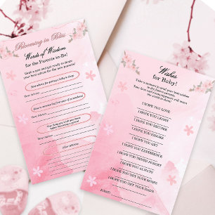 Dicas Divertidas Rosa Chá de Bebê Menina Aquarela