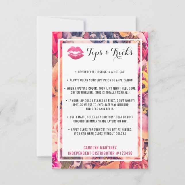 Dicas e truques do distribuidor de lábios (Frente)