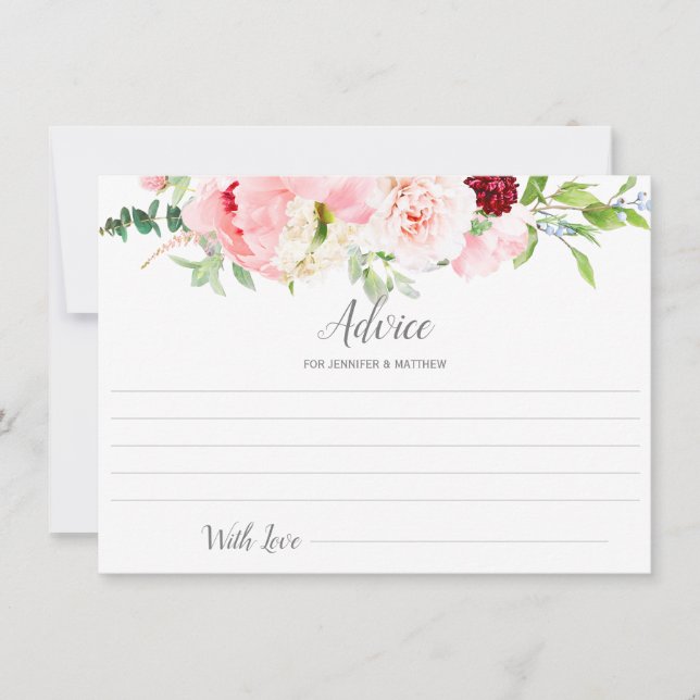 Dicas Florais de Jardim de Aquarela Selvagem | (Frente)