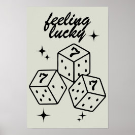 Dice Wall Art, Sentir Poster, Dice Impressão