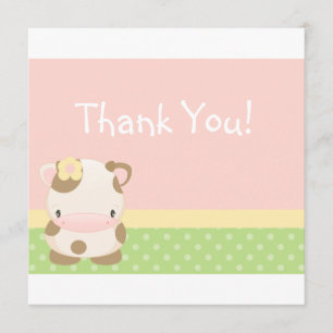 Diddles cartões de agradecimentos da MOO-Vaca da