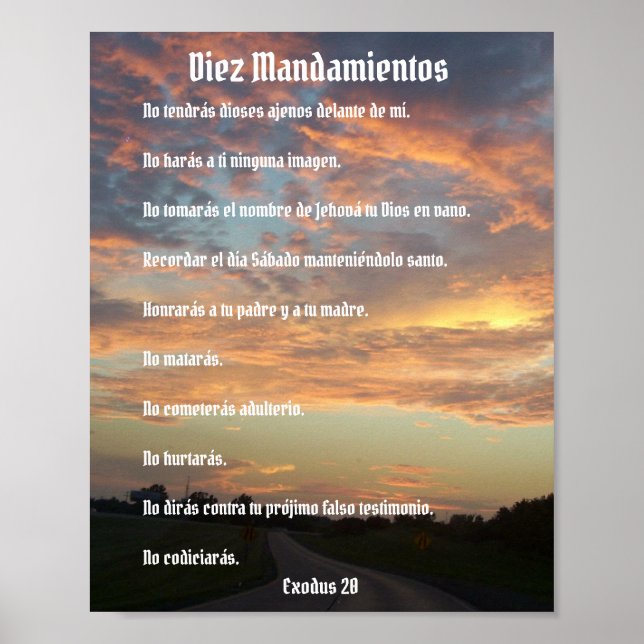 Diez Mandamientos - cielos de viaje Poster (Frente)
