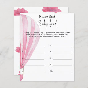 Diga a essa comida do bebê - jogo do chá de fralda