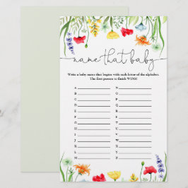 Diga a esse jogo de bebês flores silvestres colori