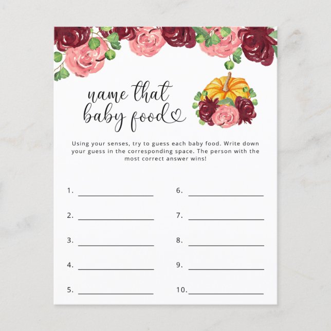 Diga a esse jogo de chá de comida (Frente)