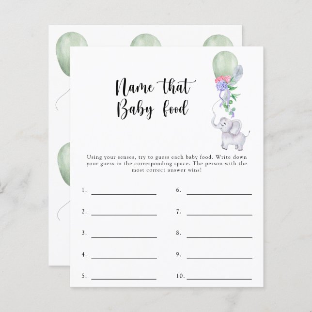 Diga a esse jogo de chá de comida (Frente/Verso)