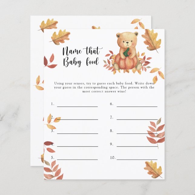 Diga a esse jogo de chá de comida (Frente/Verso)