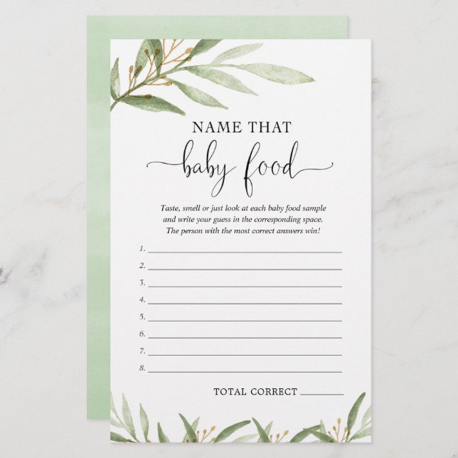 Diga a esse jogo de chá de fraldas de bebê ouro ve (Frente/Verso)