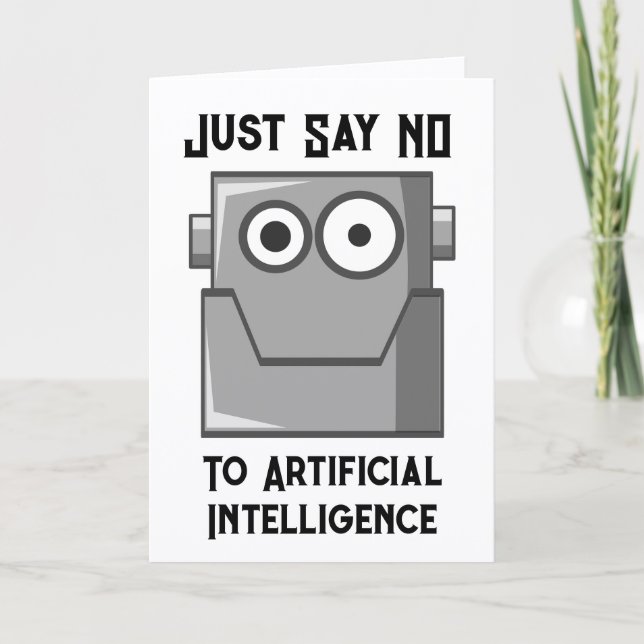 Diga Não ao Cartão Postal da Inteligência Artifici (Frente)