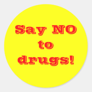 Diga não às drogas - etiqueta