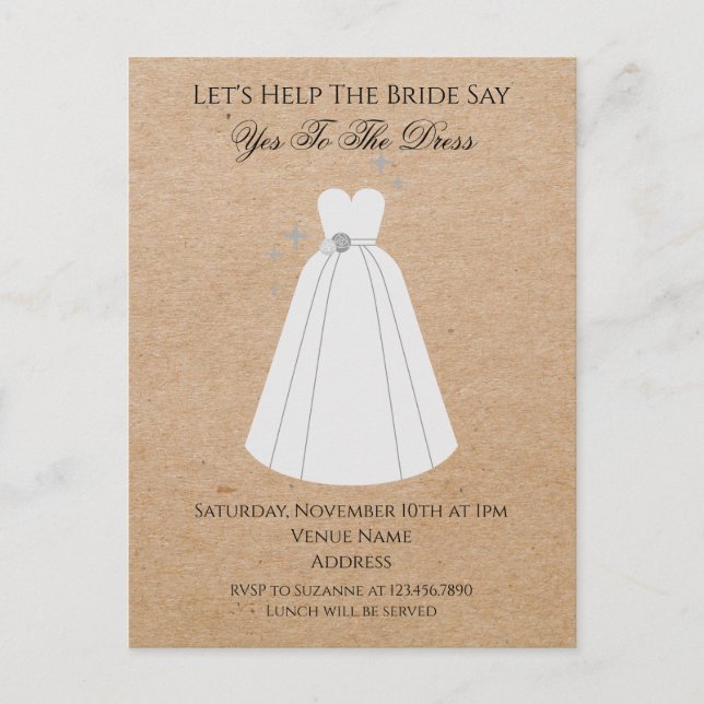 Diga Sim ao Convite do Endereço de Devolução Kraft (Frente)