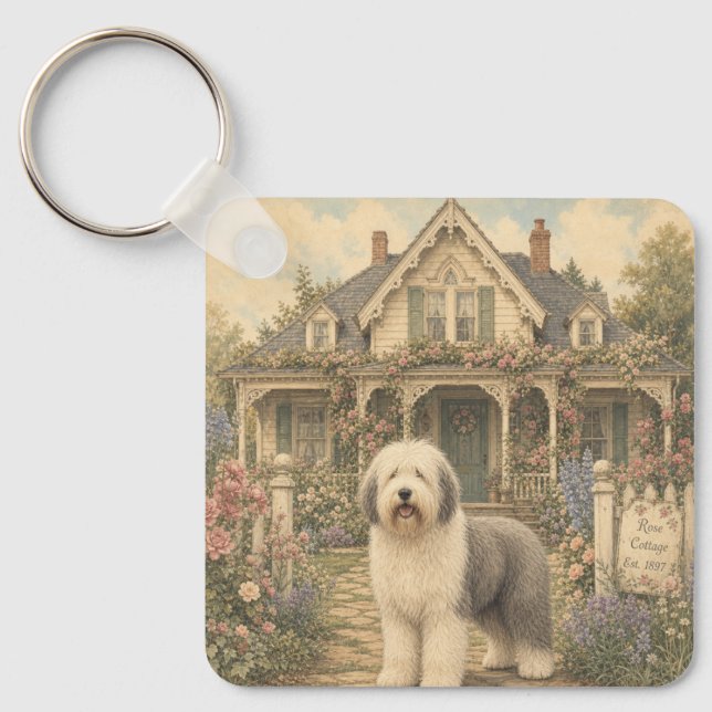 Digby, chaveiro do Old English Sheepdog da Vovó (Frente)