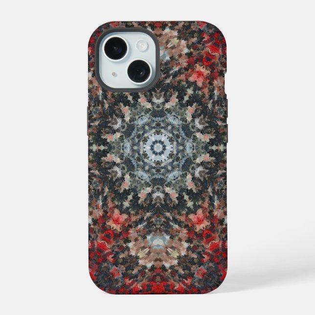 Digital Mandala Vermelho e Branco (Verso)
