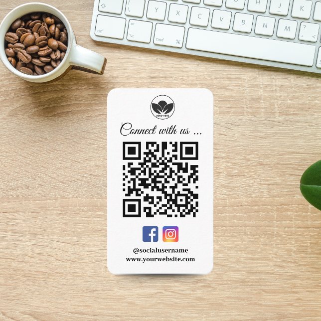Digitalizar para conectar o Cartão de visita | Ins (Scan to Connect Business Card | Instagram Facebook)