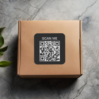 Digitalize o adesivo quadrado de código QR digital