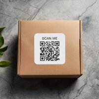Digitalize o adesivo quadrado de código QR digital