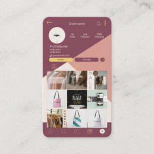 Digitalize para conectar o Cartão de visita do log