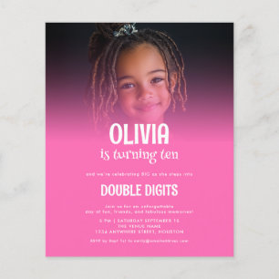 Dígitos Duplos Orçamentários Foto Rosa Quente 10º 