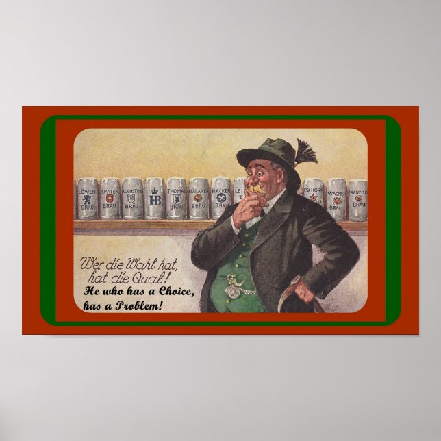 DILEMA DIVERTIDA ALEMÃ? SINAL DE CERVEJA - POSTER (Frente)