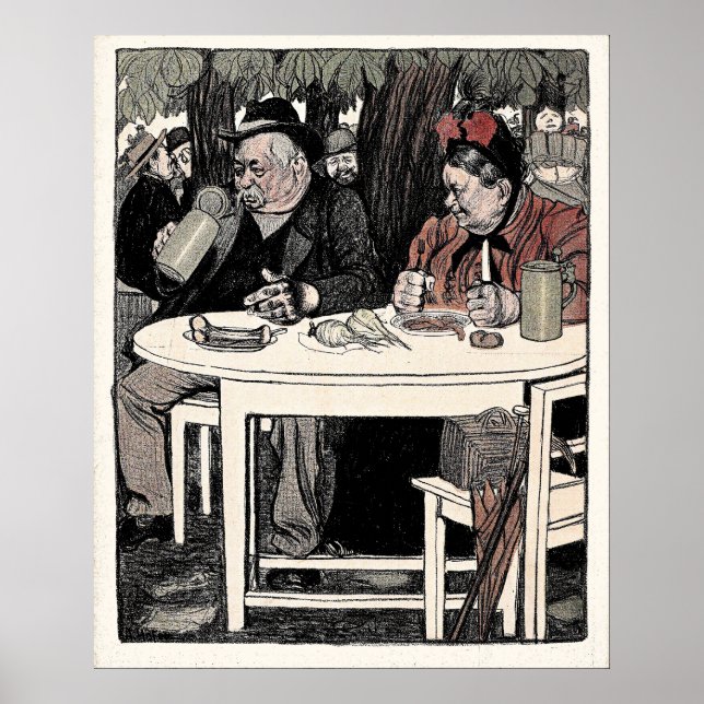 Dilema - Impressão de Arte Alemã Vintage (Frente)