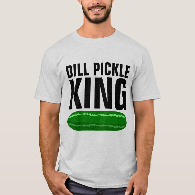 DILL PICKLE KING MEN'S ENGRAÇADO T-SHIRTS (Frente)