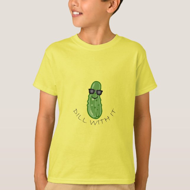 Dill With It Design - Camisa Básica Para Crianças (Frente)