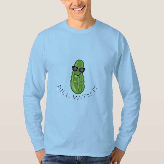 Dill With It Design - Camisa De T De Capa Longa Bá (Frente)