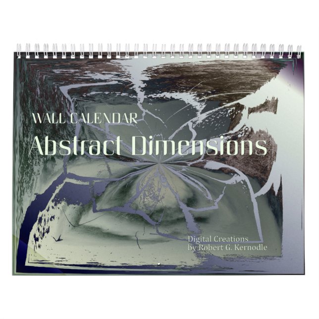 Dimensões Abstrato do Calendário de Paredes (Capa)