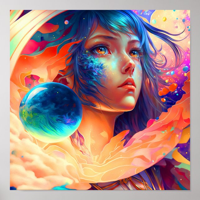 Dimensões Criança - Impressão de Arte de Parede Fe (Frente)