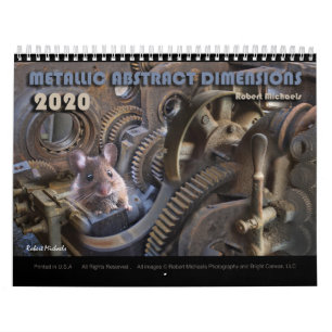 DIMENSÕES DE ABSTRATO METÁLICO - Calendário de 