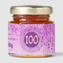 Diminuição de brilho rosa e número único 100