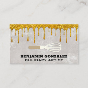 Diminuição Dourada de brilho  Cartão de visita 