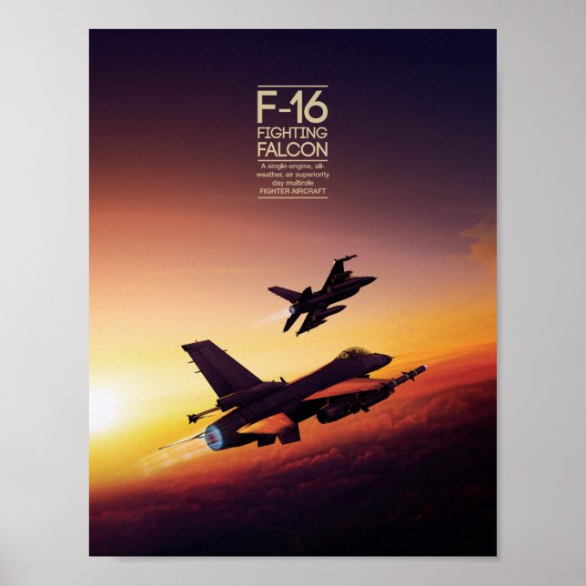 Dinâmica geral F-16 Fighting Falcon poster (Frente)