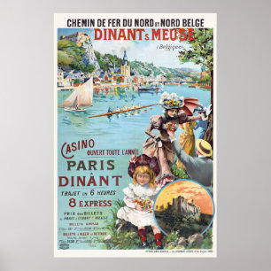 Dinant Meuse Belgique Poster vintage 1890