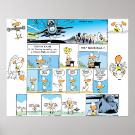 Ding Duck Aviation História em quadrinhos Poster