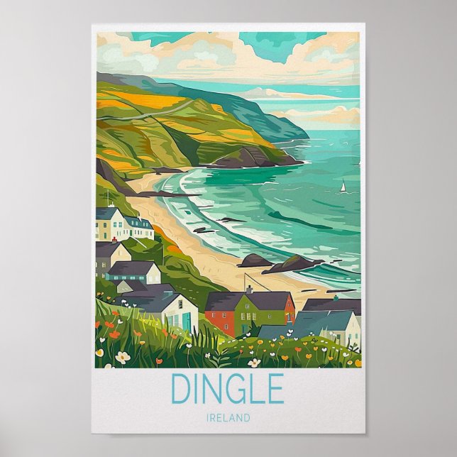 Dingle Ireland Poster Ireland Impressão (Frente)