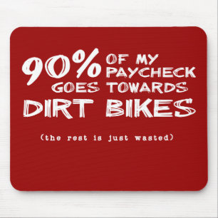 Dinheiro Desperdiçado Moto Motocross Mouse Pad