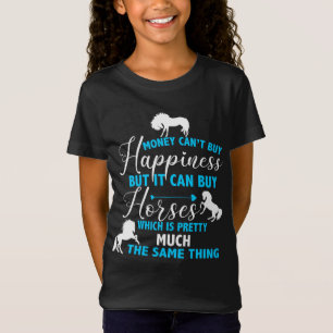 Dinheiro pode Comprar Cavalos Camisa Azul