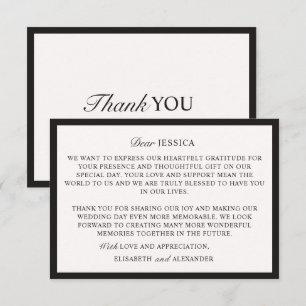 Dinheiro Velho, Cartões de agradecimentos De Casam