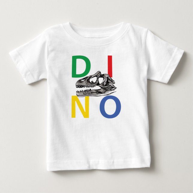 DINO - Camiseta White Baby Fine Jersey (Frente)