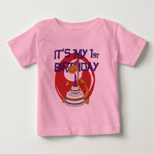 Dino First Birthday Camisetas e presentes