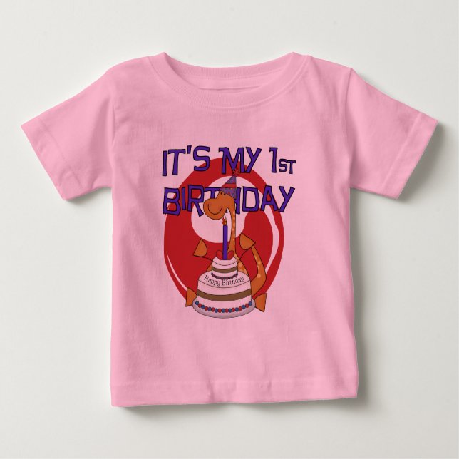 Dino First Birthday Camisetas e presentes (Frente)