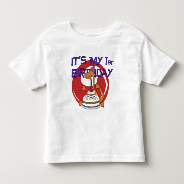 Dino First Birthday Camisetas e presentes (Frente)