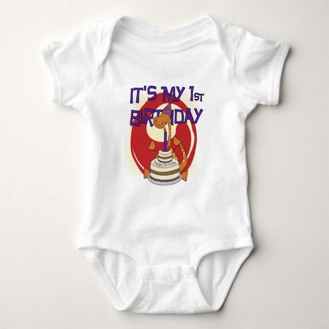 Dino First Birthday Camisetas e presentes (Frente)