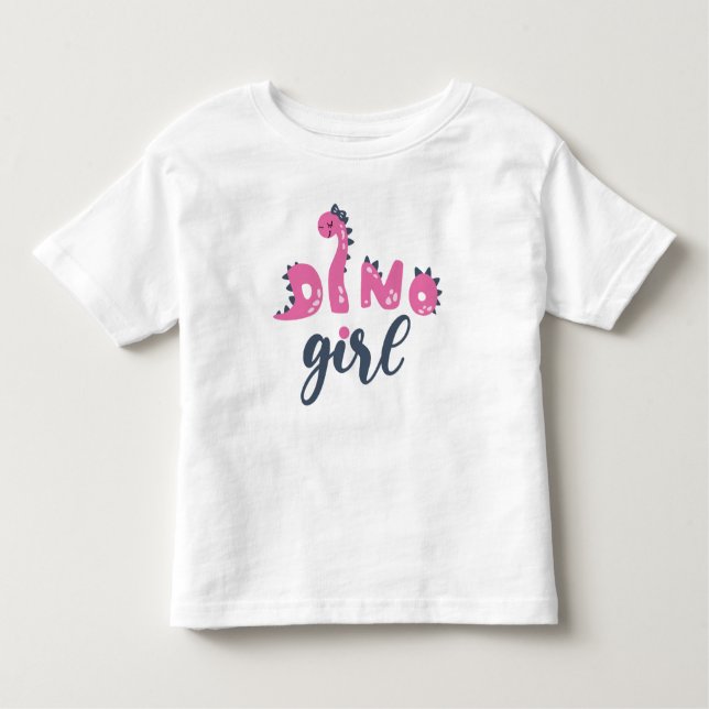 Dino Girl Toddler Dinossaur T-Shirt (Frente)