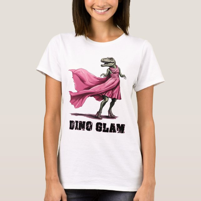 Dino Glam Dinosaur T-Shirt (Frente)