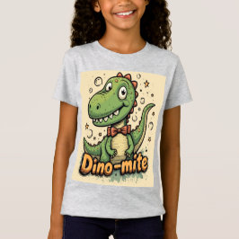 Dino Mate T-Shirt para Meninas - Divertido e Bonit