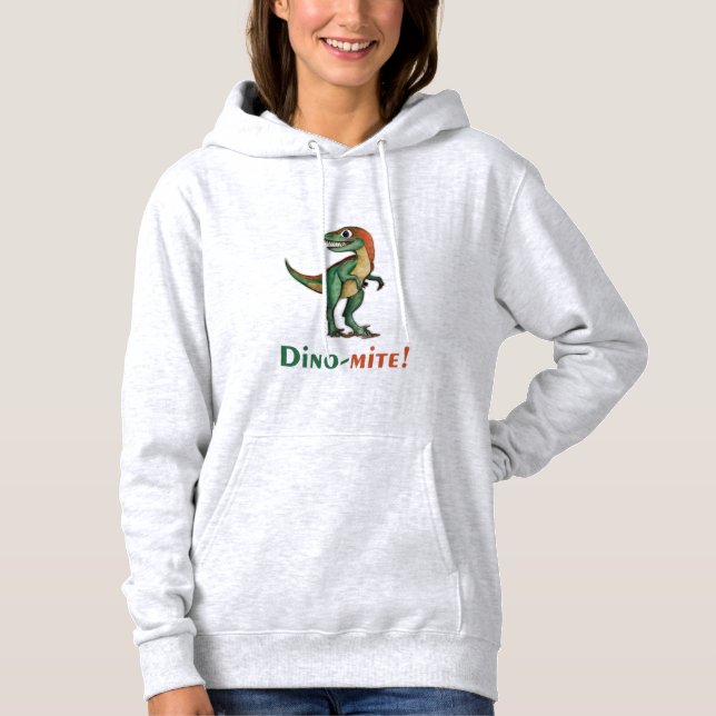 Dino mite design T-Shirt Hoodie (Frente)