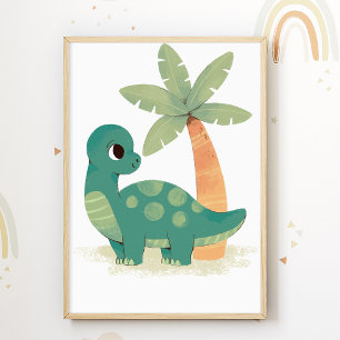 Dino Nursery Poster Dinossauros Kids Room Impressã